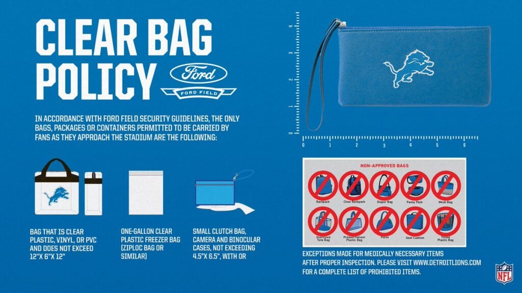 Bag Policy for Ford Field