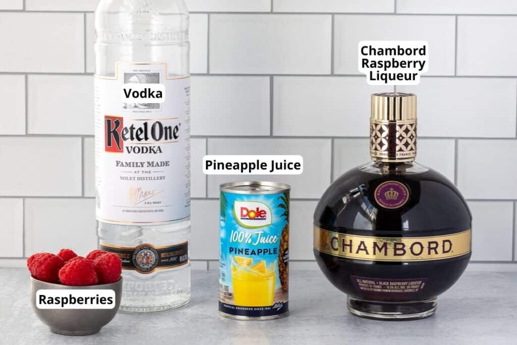 Ingredients of a Vodka Martini