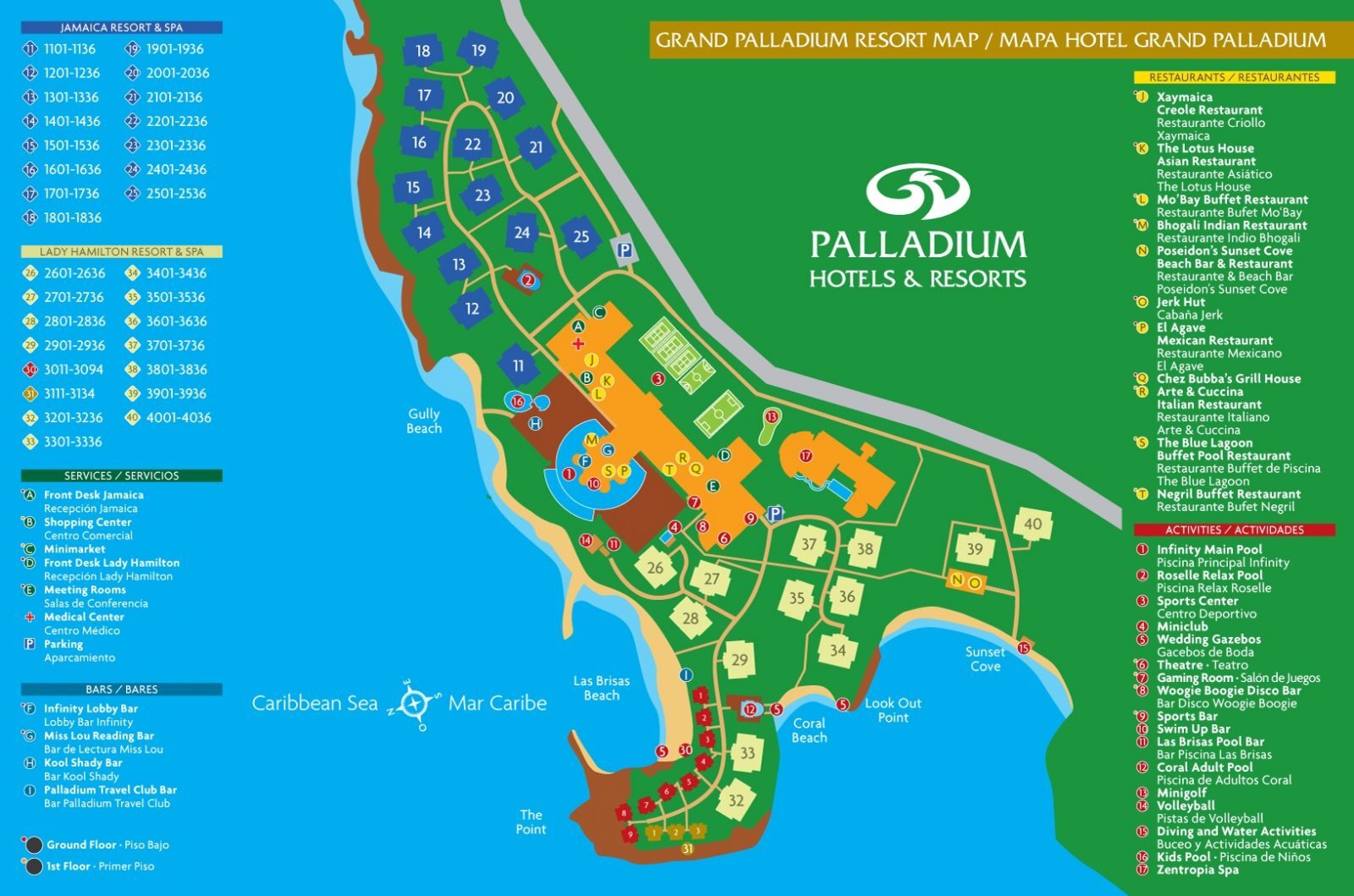 Map Grand Palladium Jamaica