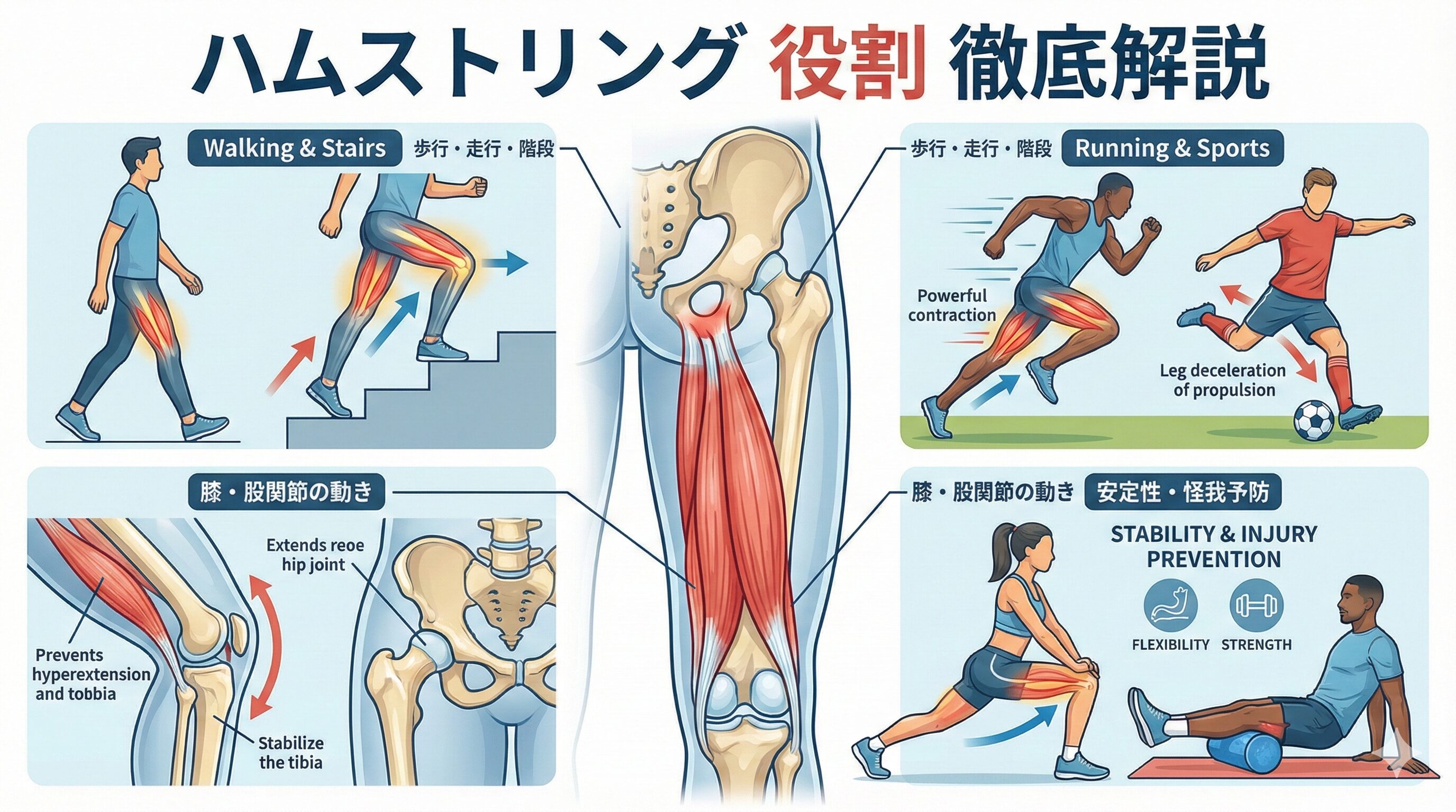 ハムストリングの肉離れを防ぐ！スポーツ医学が明かす最新メソッド