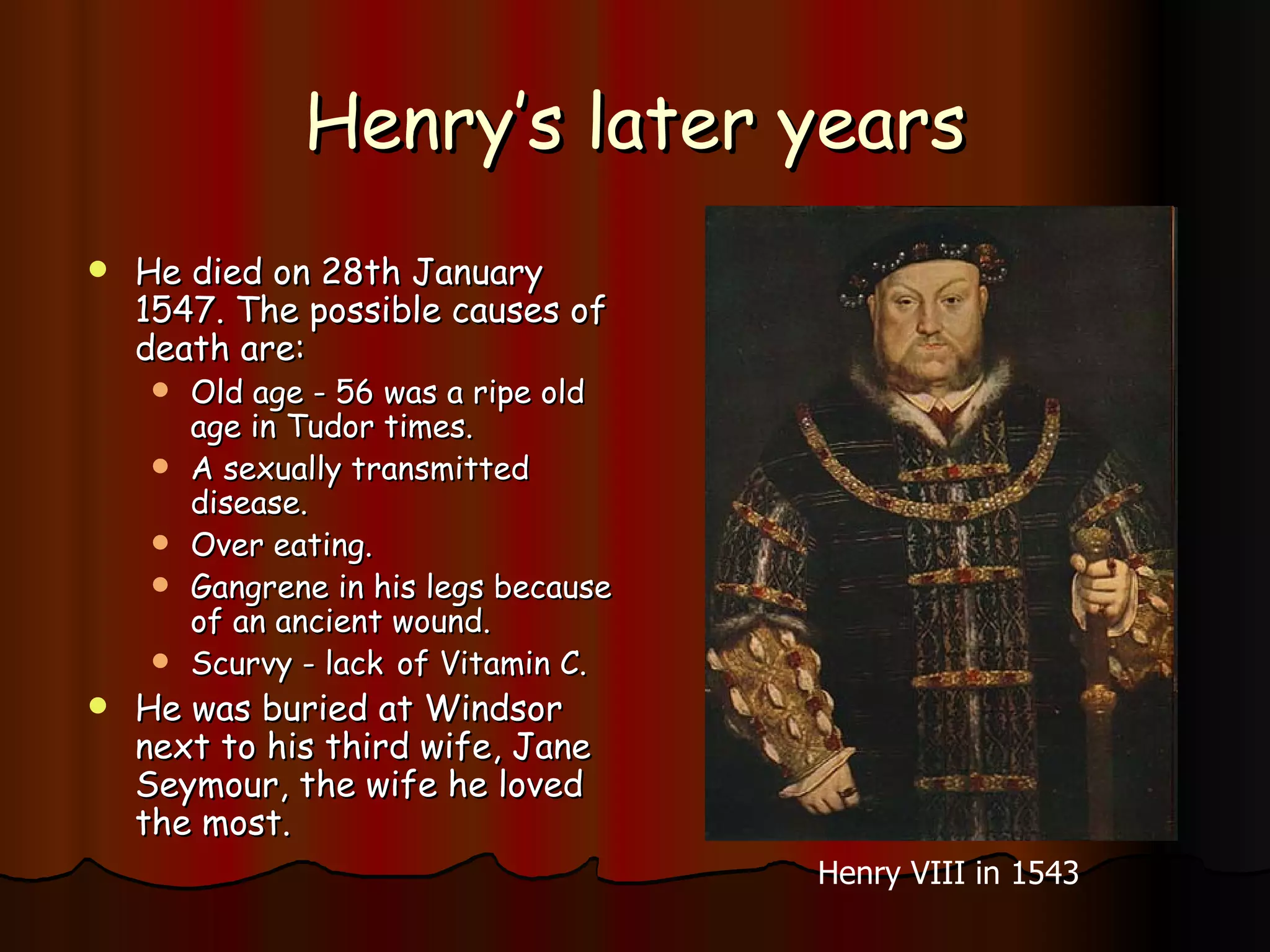 Cause of Death of Henry Viii