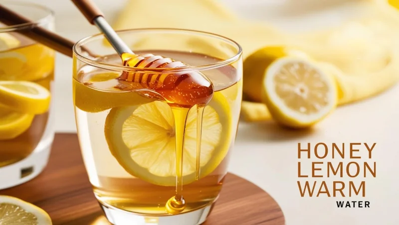 Warm Lemon Water with Honey for Sore Throat