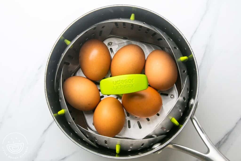 Steamed Hard Cooked Eggs