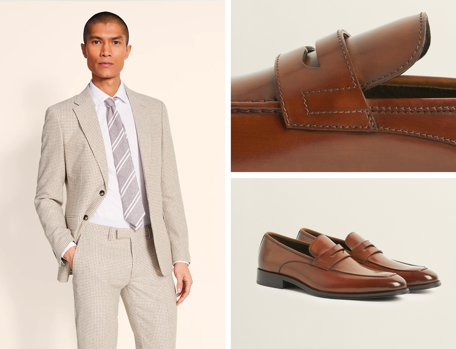 What Color Suit with Taupe Shoes