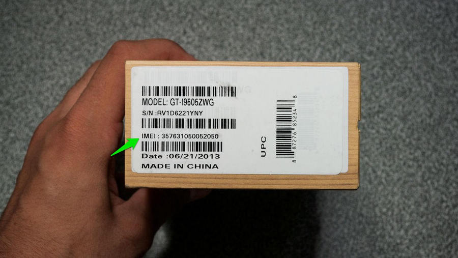 Imei Number on Box