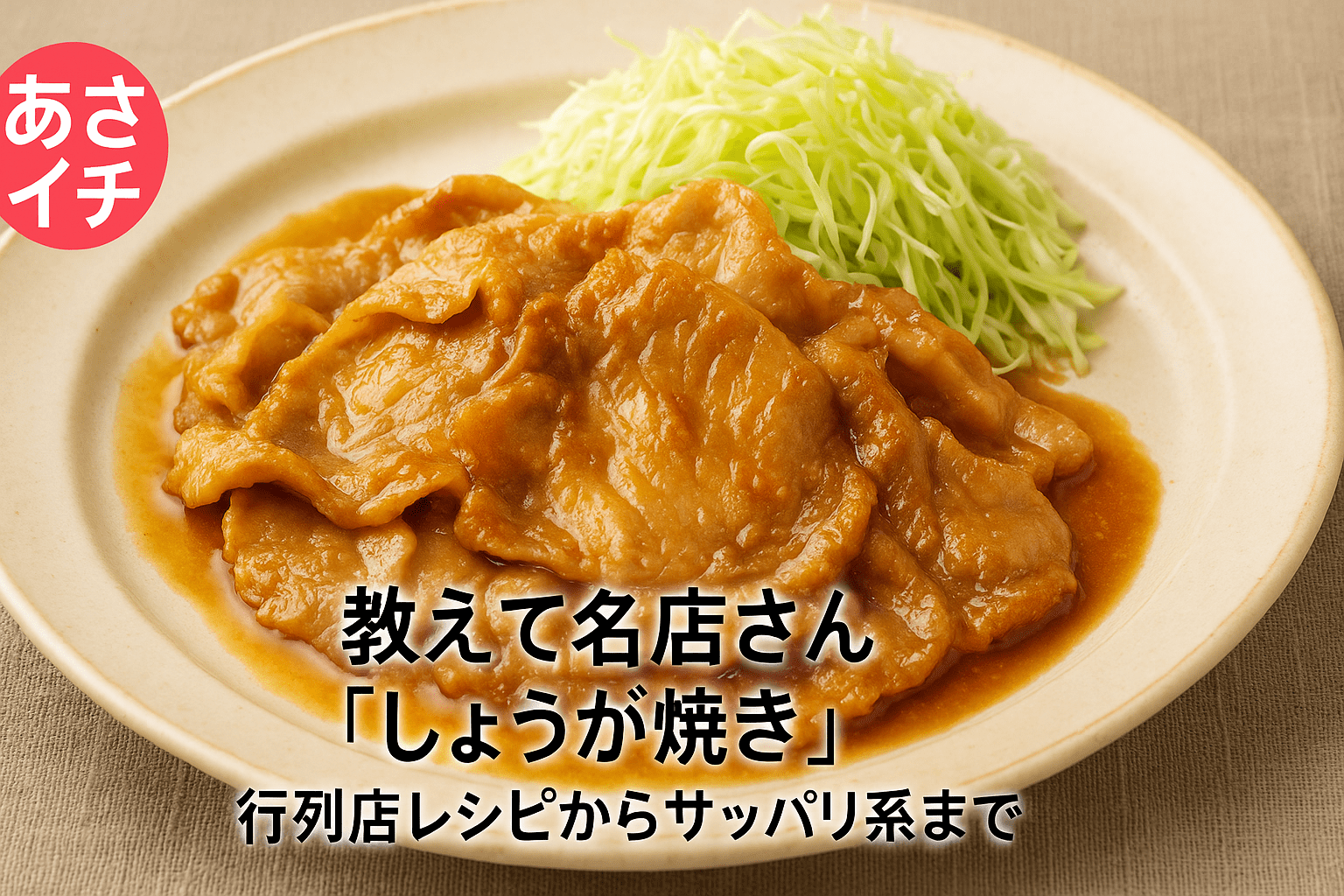 あさイチ生姜焼きの劇的進化！肉が固くならない黄金比とシェフの裏技