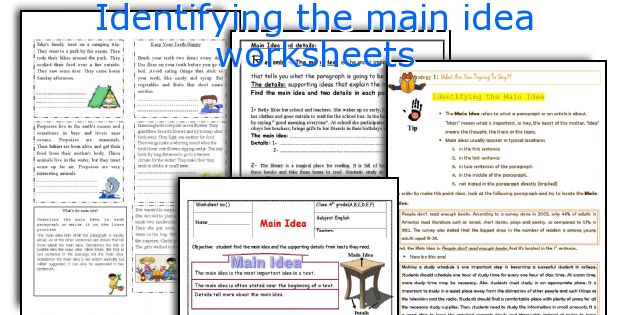 Getting the Main Idea Exercises with Answers Pdf