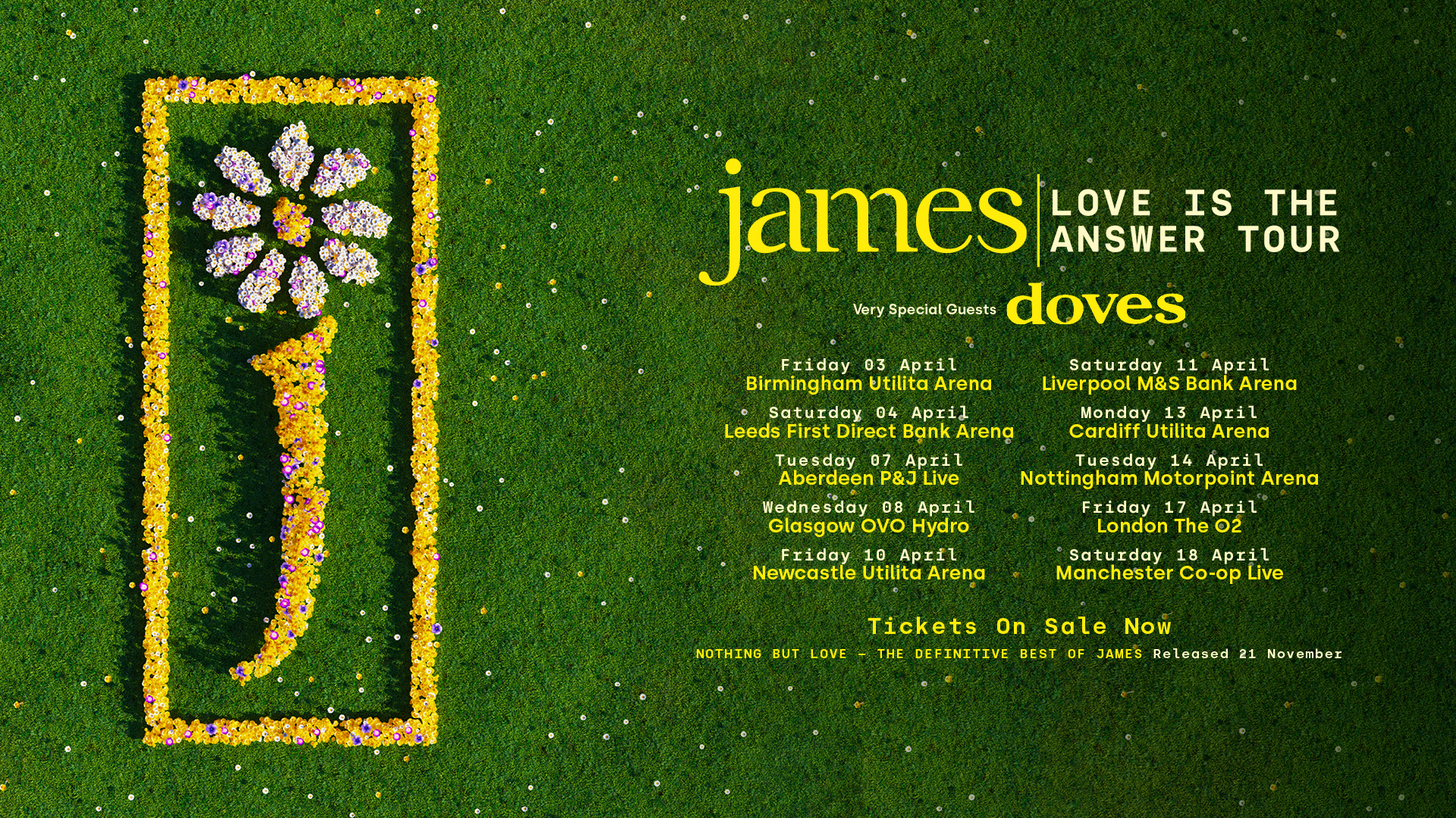 James Love Is the Answer Tour Setlist