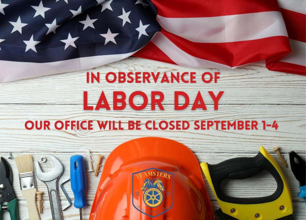 In Observance of Labor Day