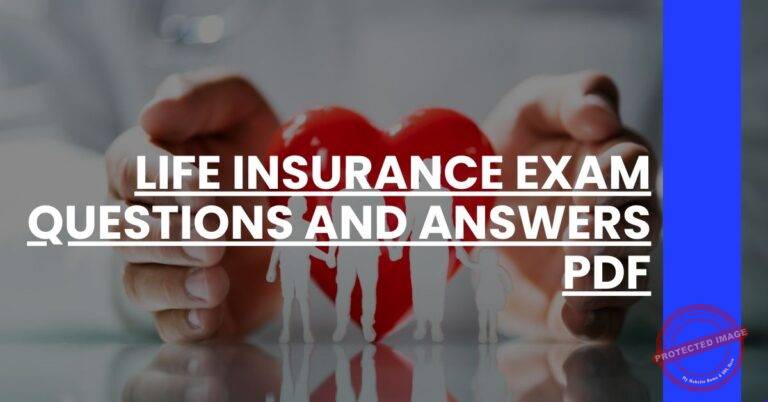 Free Life Insurance Exam Study Guide Pdf
