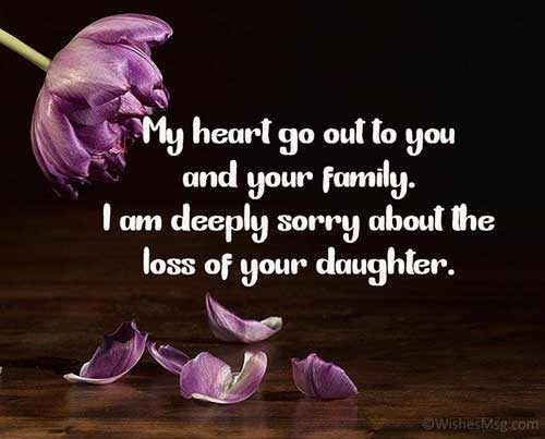Loss of a Daughter Message