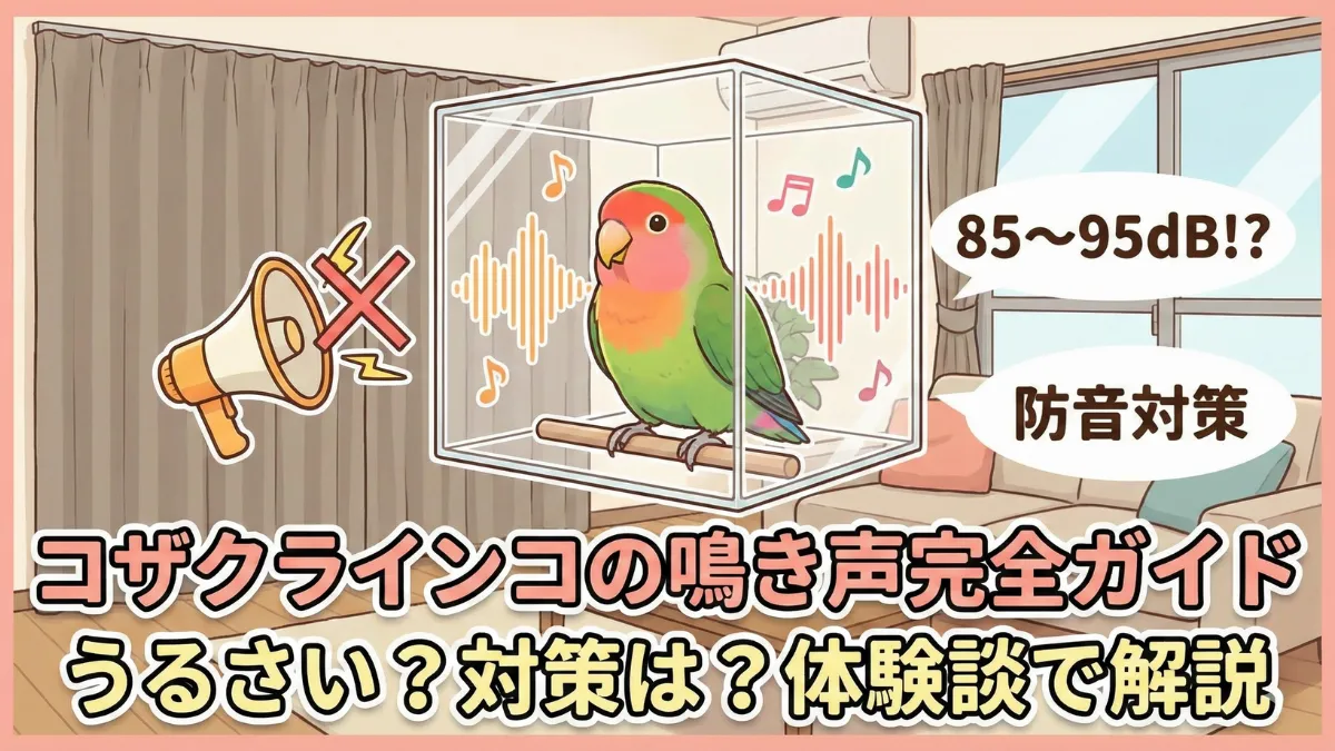 コザクラインコの鳴き声対策と防音術｜呼び鳴きを止める完全指針