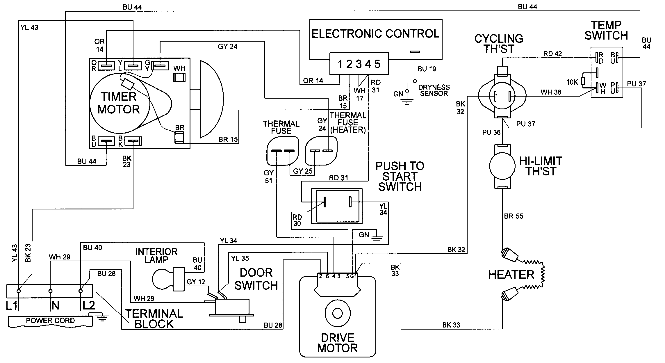 Maytag Dryer Heating Element Wiring Diagram