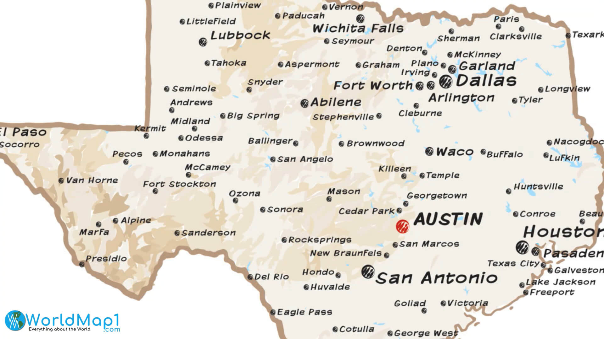 Cities Near Austin
