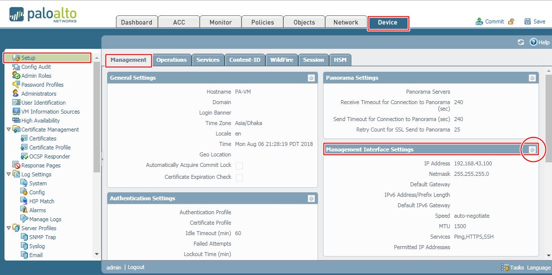 Palo Alto Configure Management Interface Cli