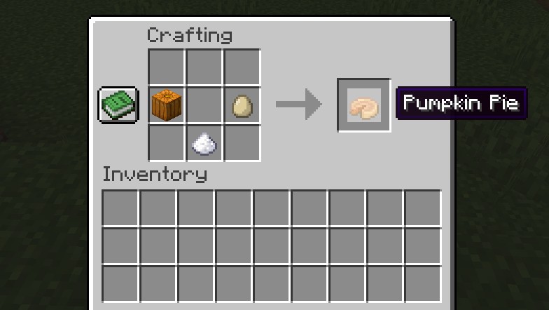 Minecraft Recipe Pumpkin Pie