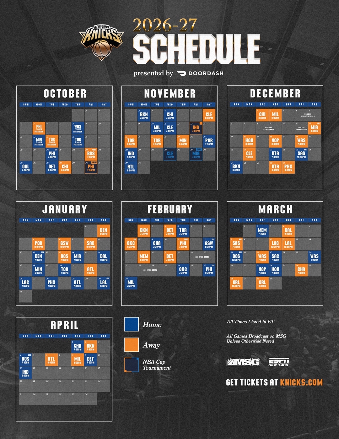 Celtics vs Knicks Schedule