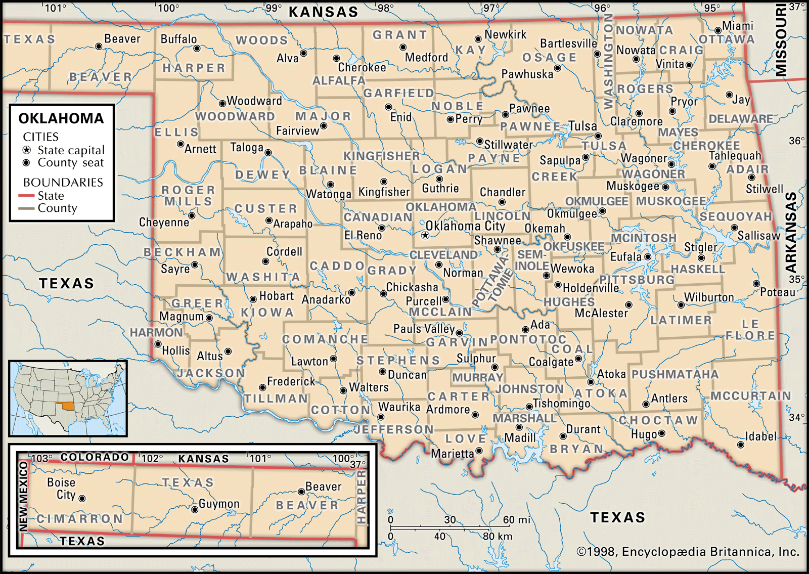 Oklahoma Land Area