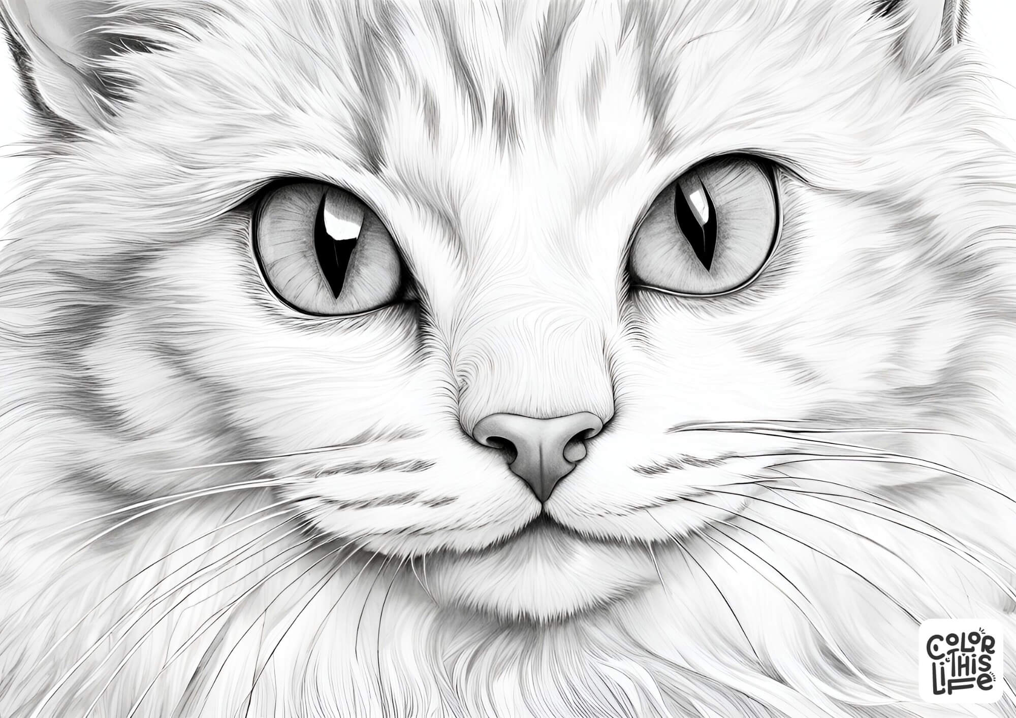 Coloring Pages of Cat Eyes