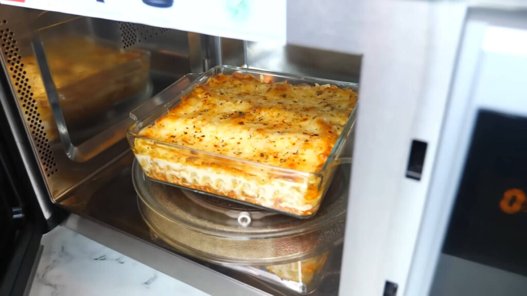 Reheating Lasagna in Microwave