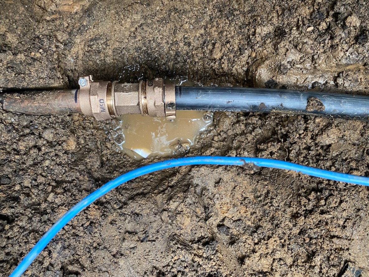 What Are the Options for Repairing a Leaking Underground Water Service Line?