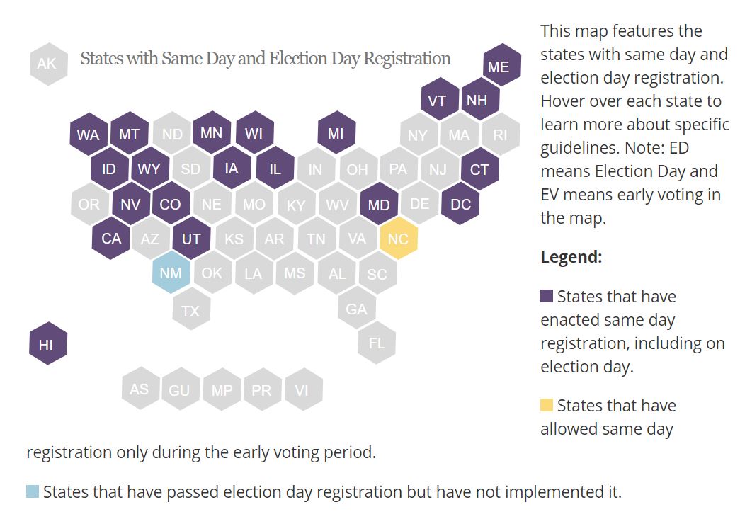 Can You Register to Vote on Election Day? Same-Day Rules Across the U. S.