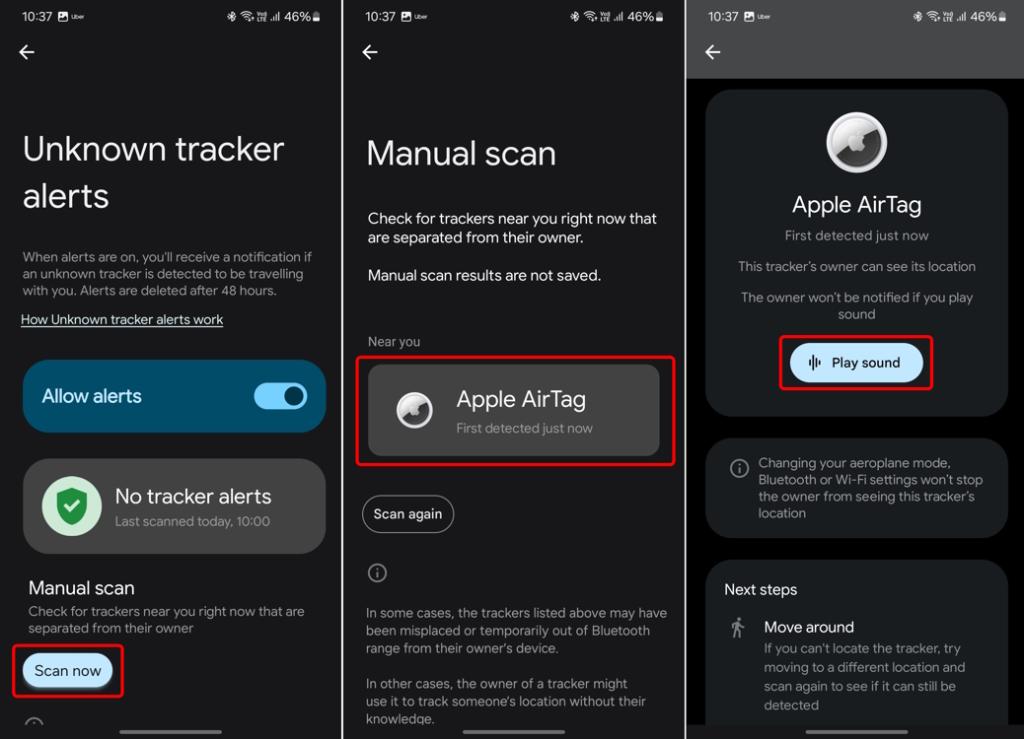 Apple Airtags on Android