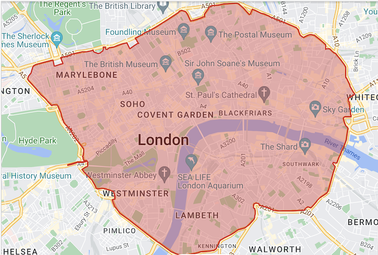 Is Waterloo in the Congestion Zone