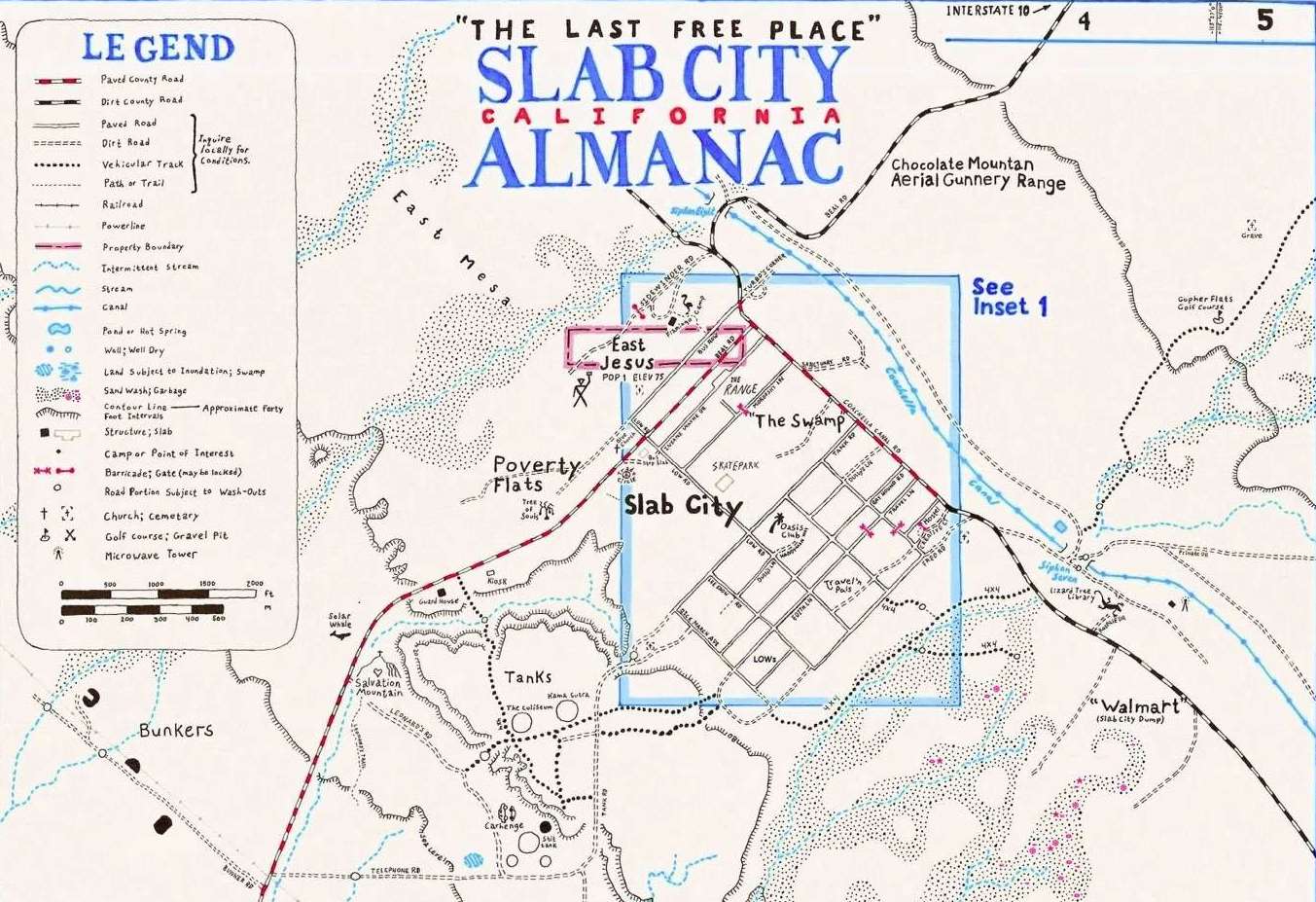 Map of Slab City California