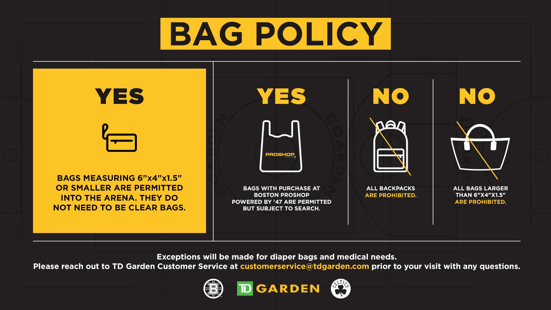 Td Garden Bag Size Policy