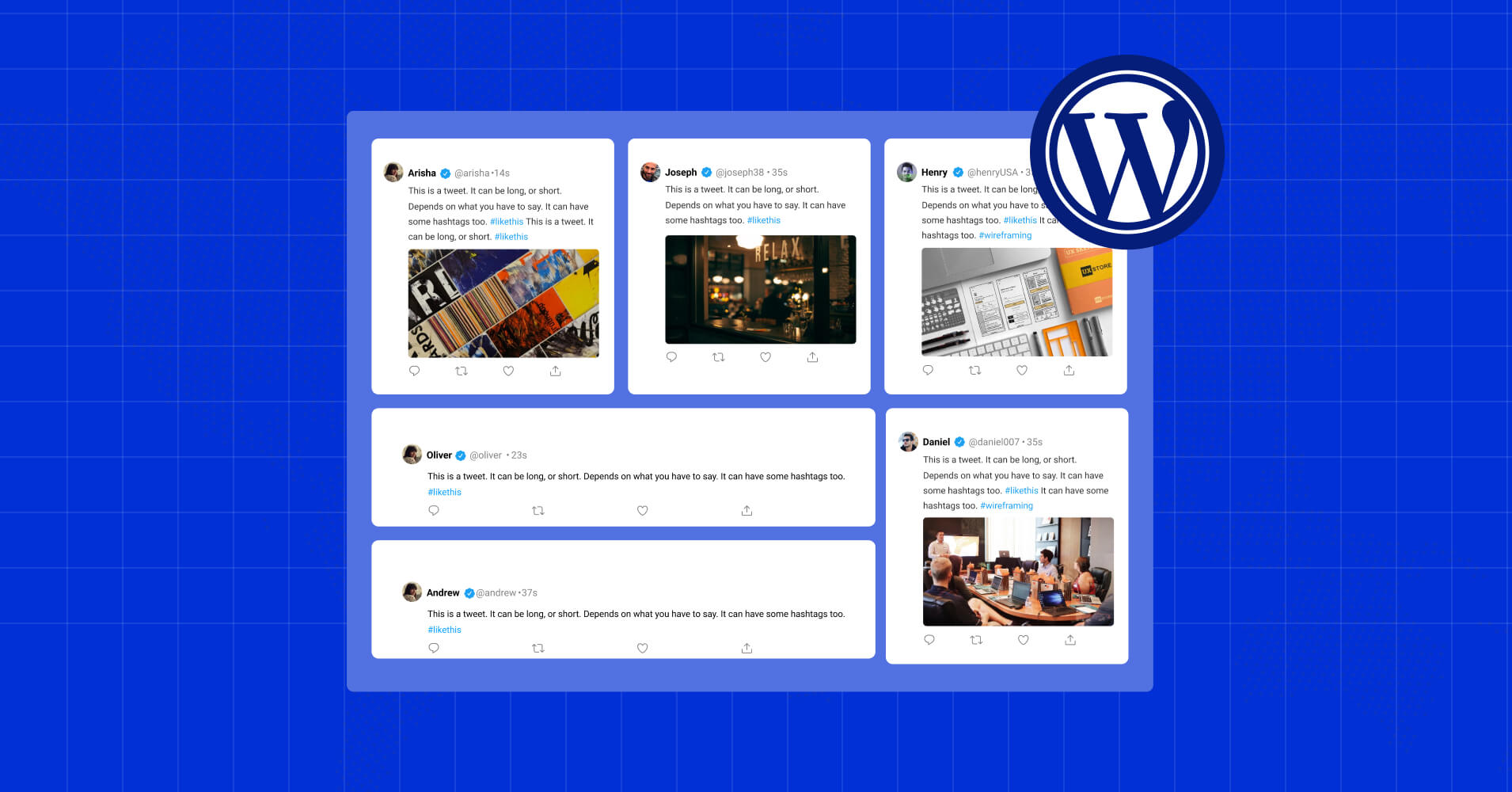 Website with Twitter Feed Examples