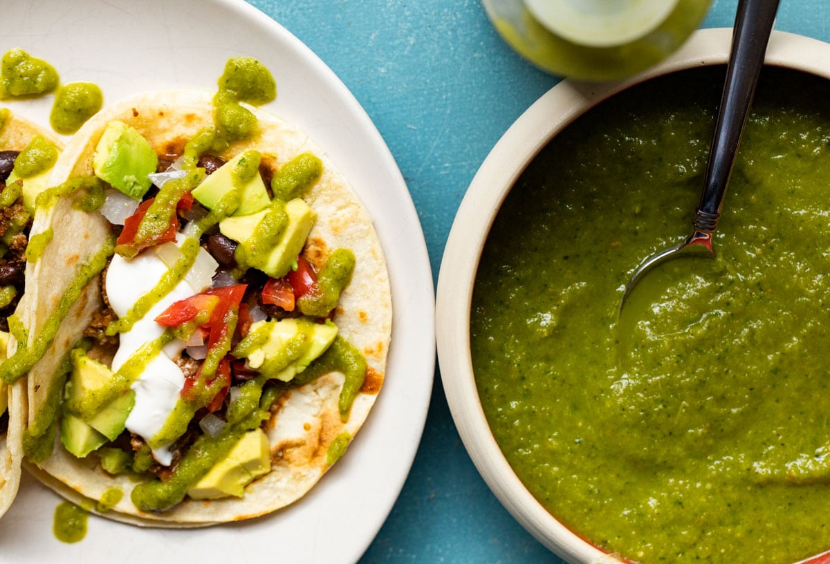 Green Stuff on Tacos