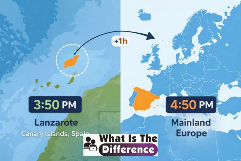 Time in Lanzarote Compared to Uk
