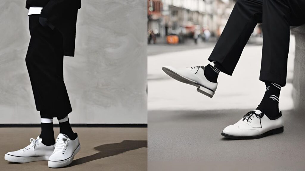 Black Socks with White Shoes