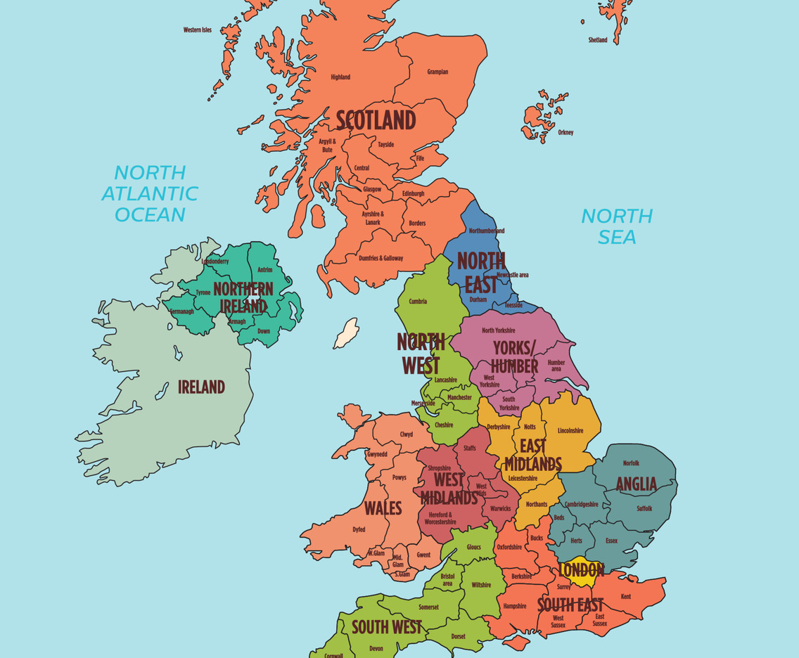 Regions in the Uk
