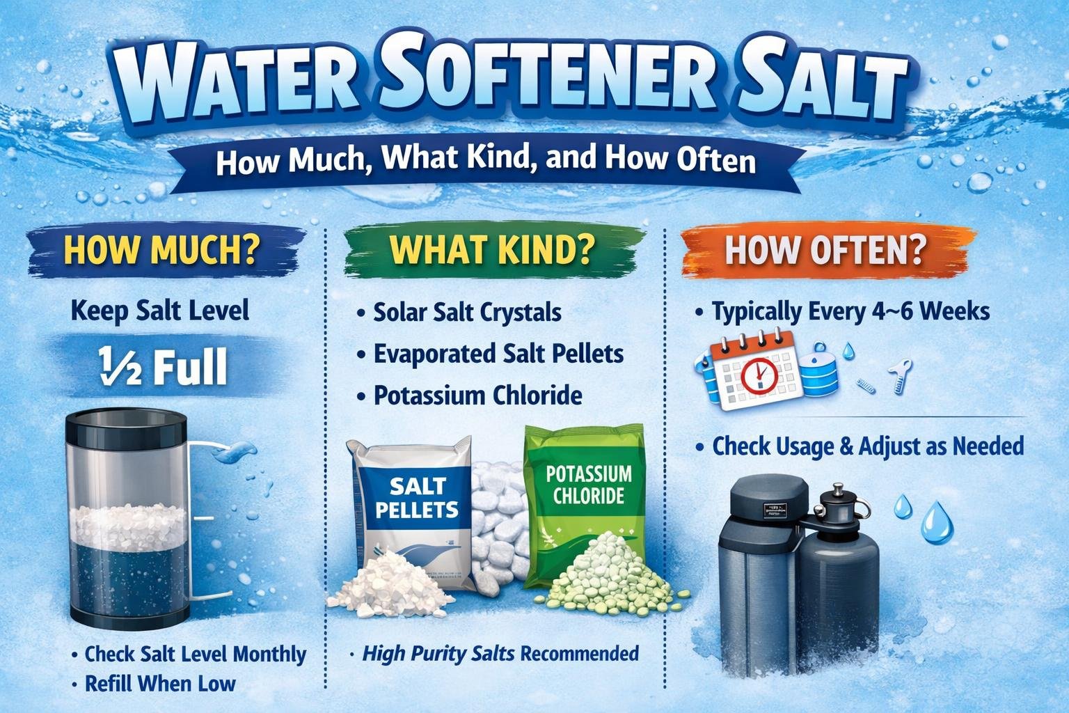 How Much Salt Water Softener