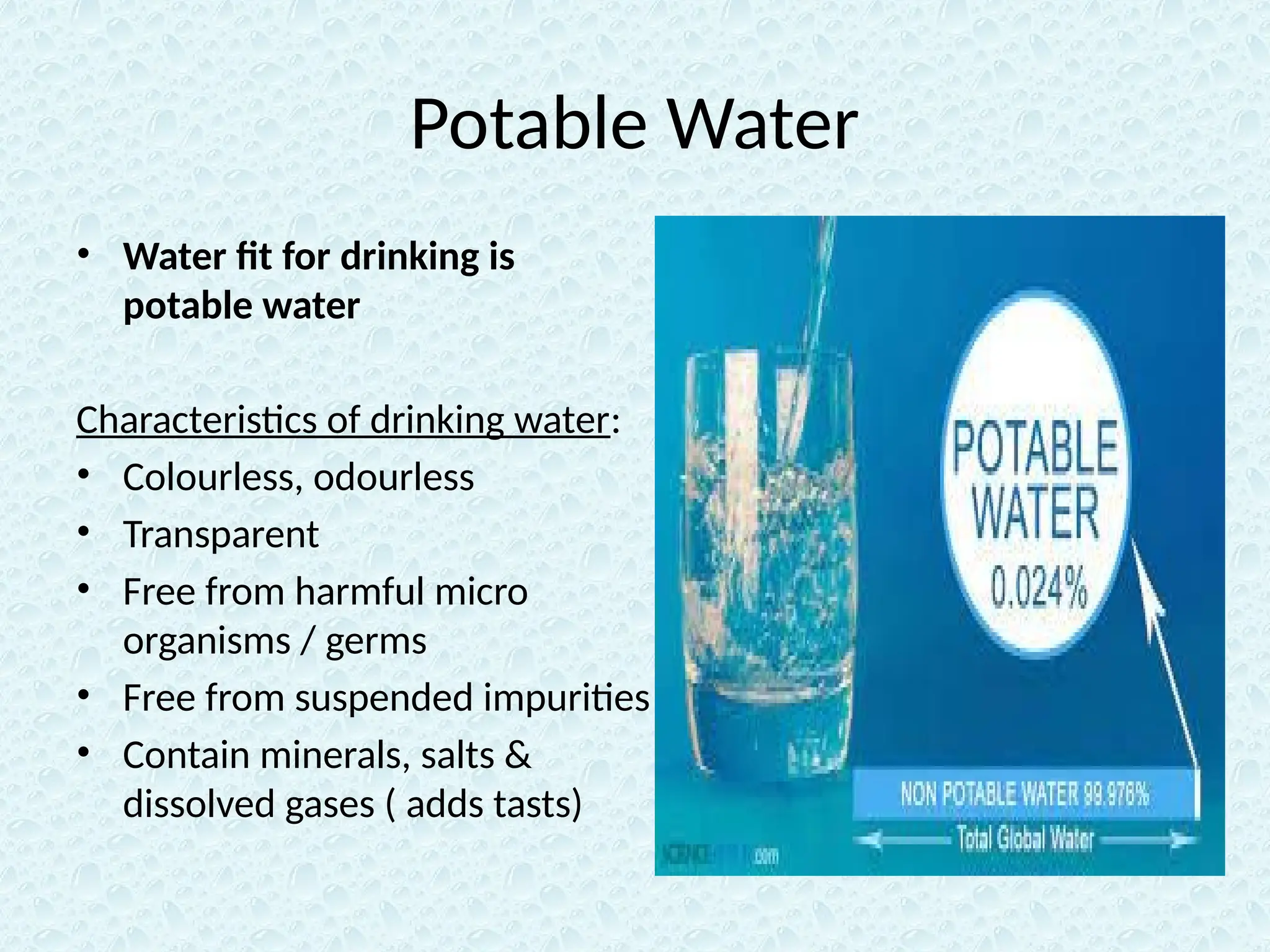 What Is in Potable Water