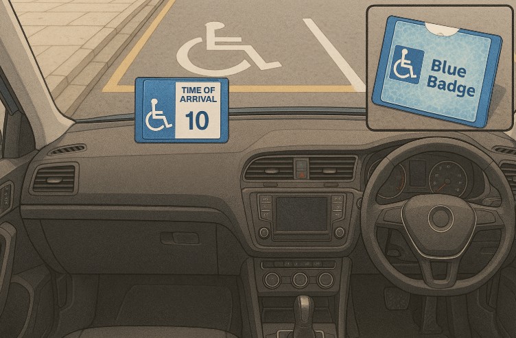Blue Badge Parking on Double Yellow