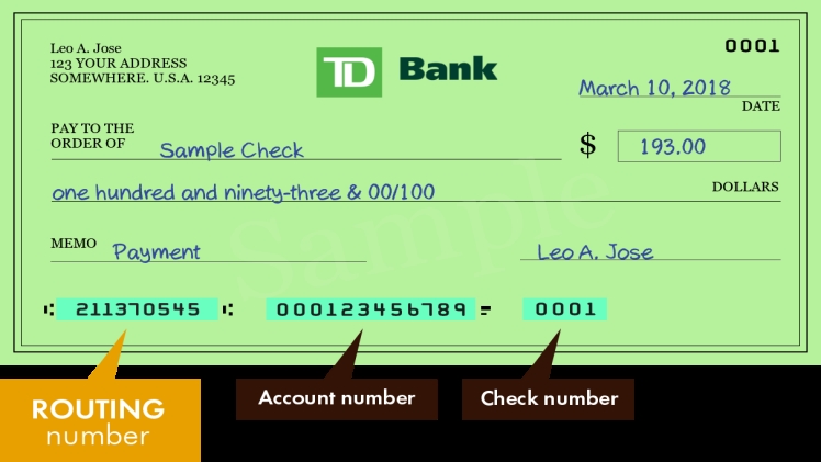 Routing Number Td Bank Queens Ny