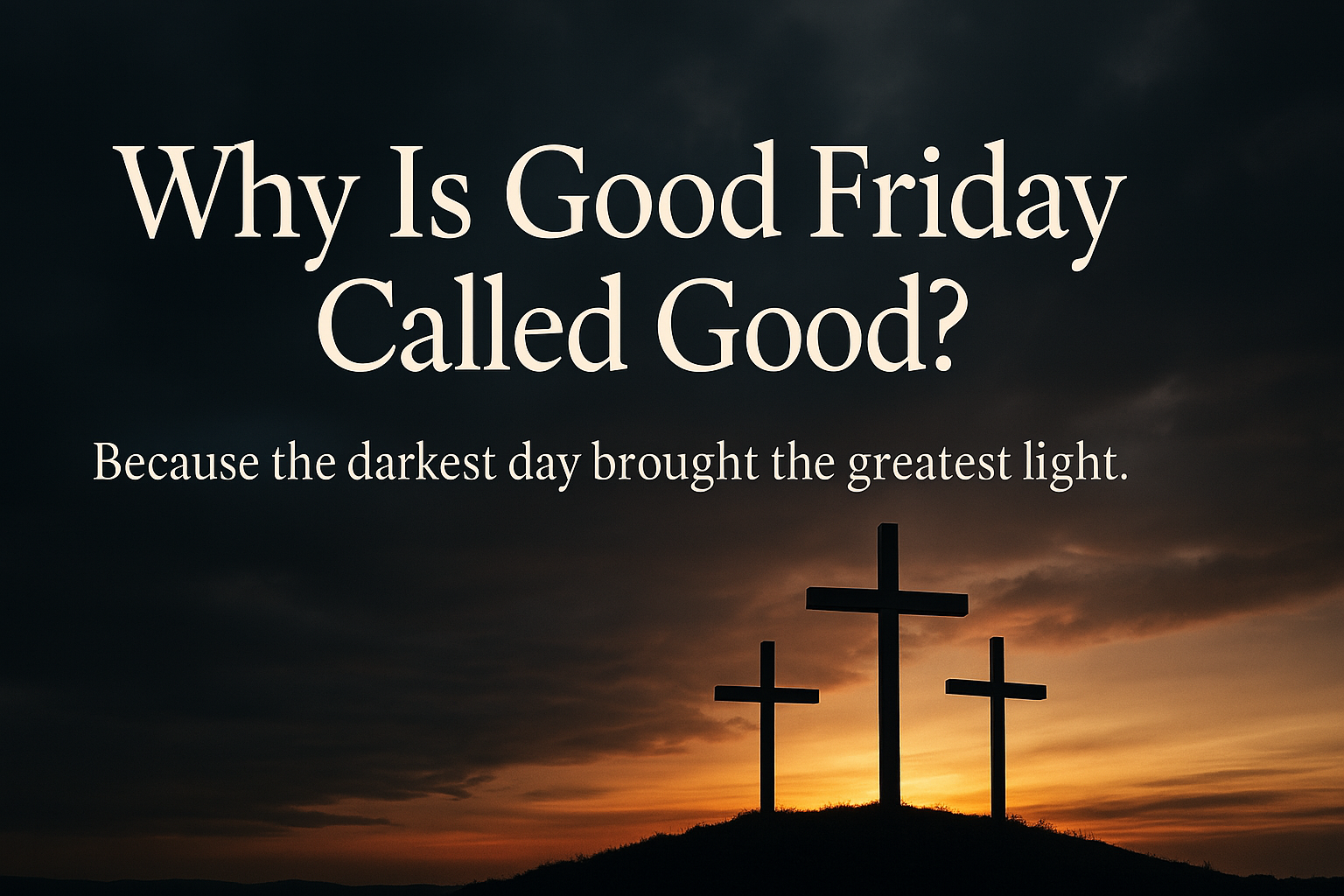 Why Good Friday Is Called Good