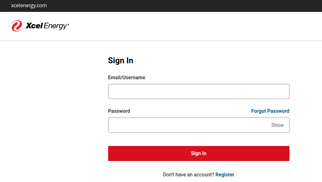 Xcel Energy My Account Login