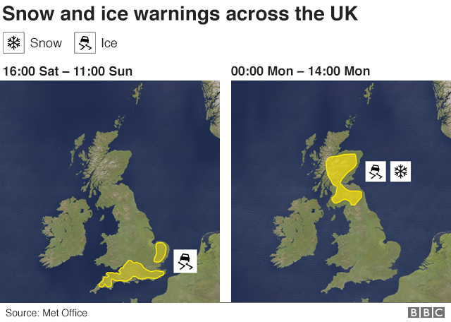 Weather Maps Indicate Snow Will Affect Most of Britain