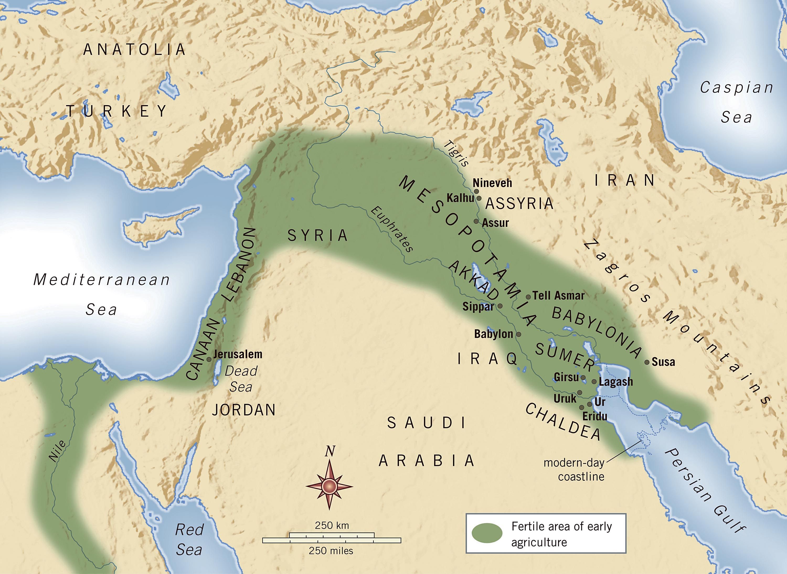 Where Is the Mesopotamia Located on a Map
