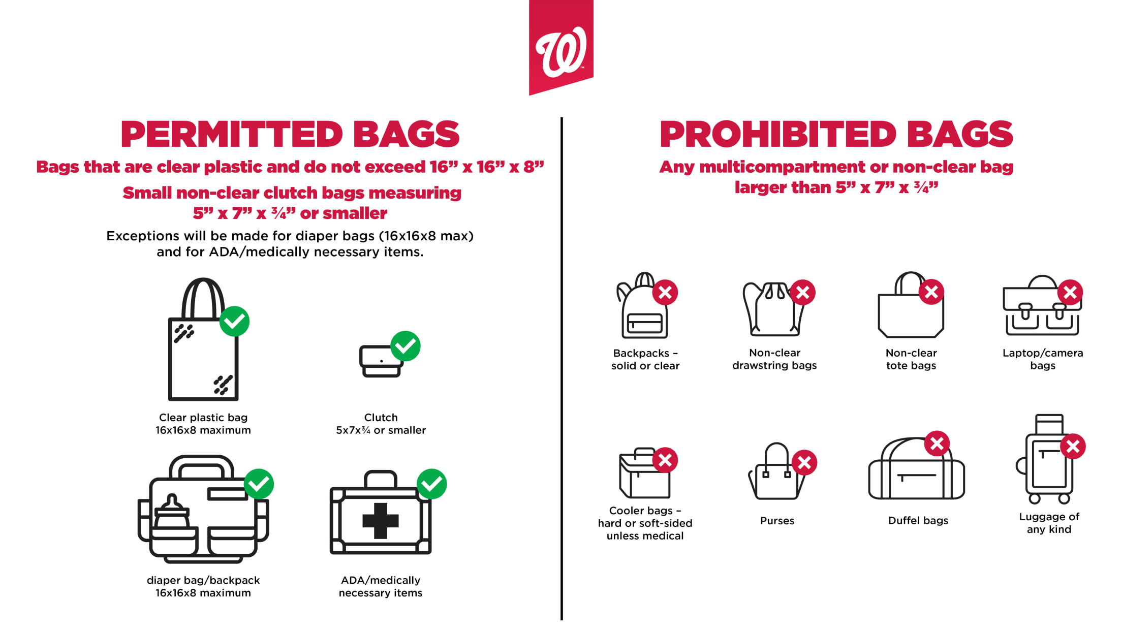 Nats New Bag Policy Reddit