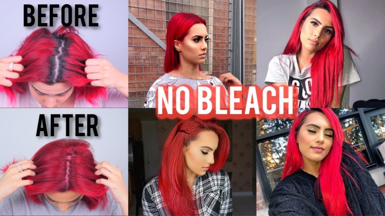 How to Color Dark Hair Red Without Bleach