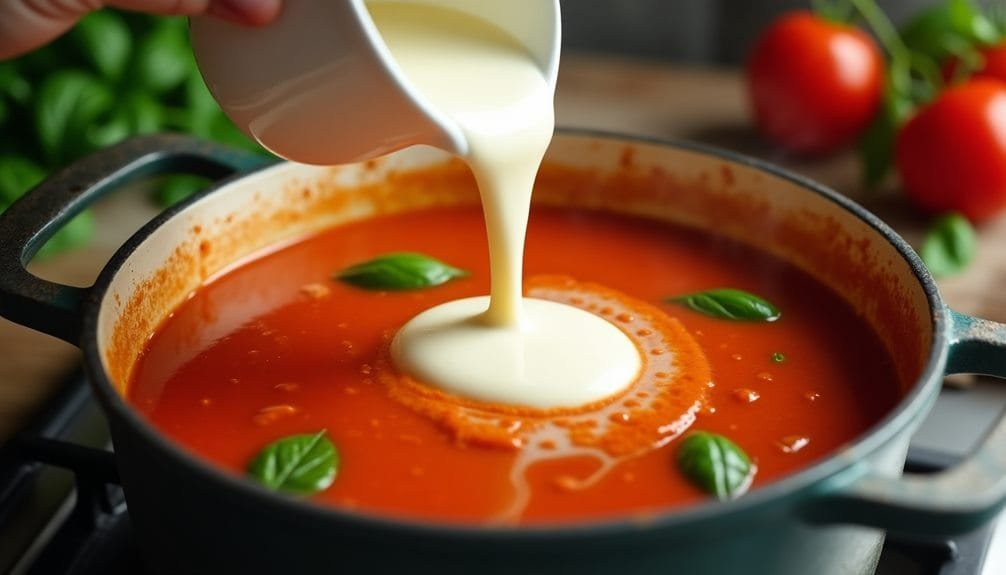 Adding Heavy Cream to Soup