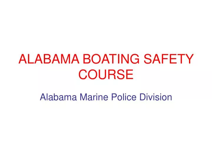 Alabama Boater Safety Course Online Free