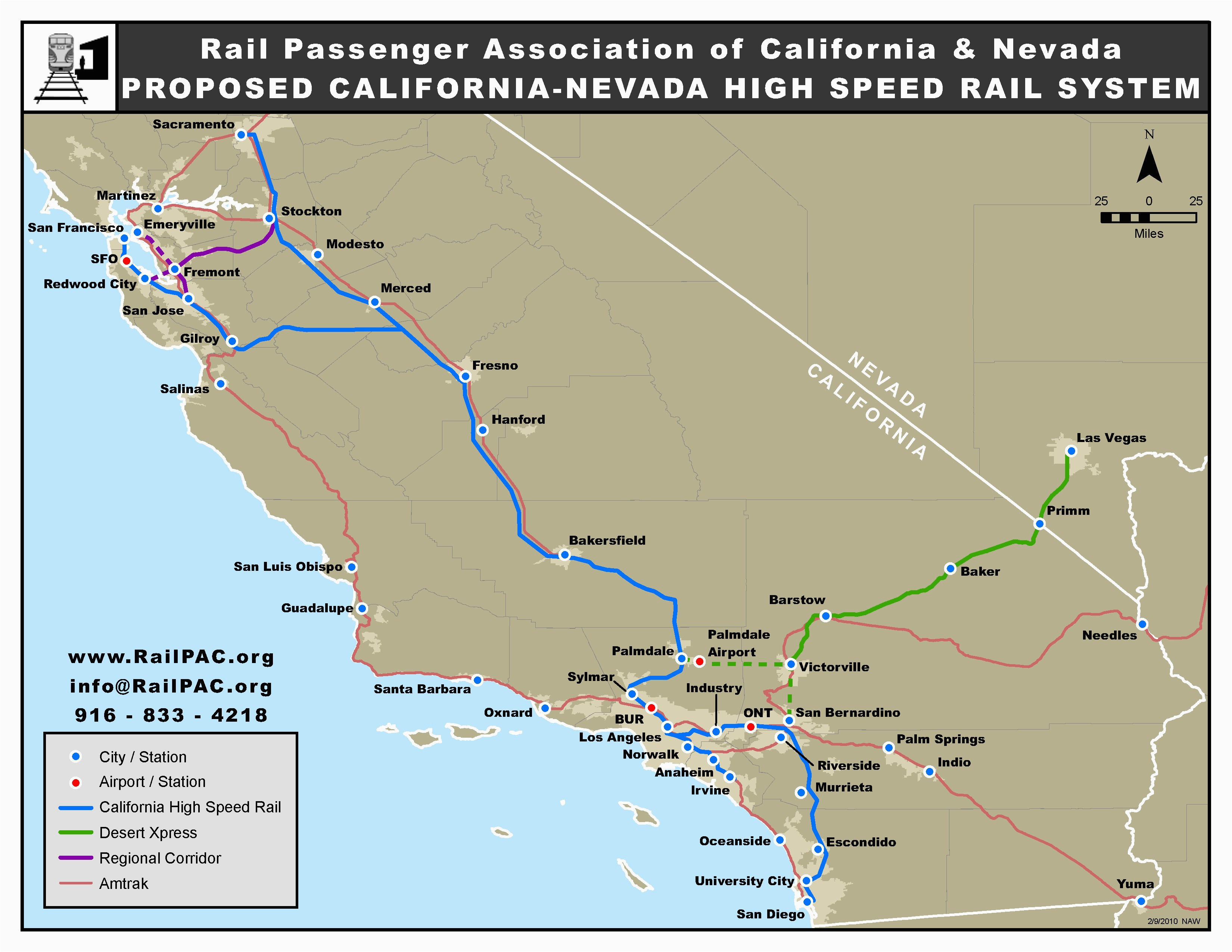 Amtrak Station Map California