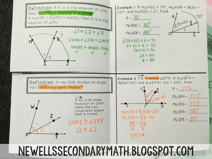 Angle Bisector Worksheet Pdf with Answers