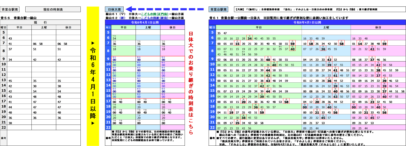青葉台から日体大への行き方完全検証！乗り場や時刻表・混雑回避術
